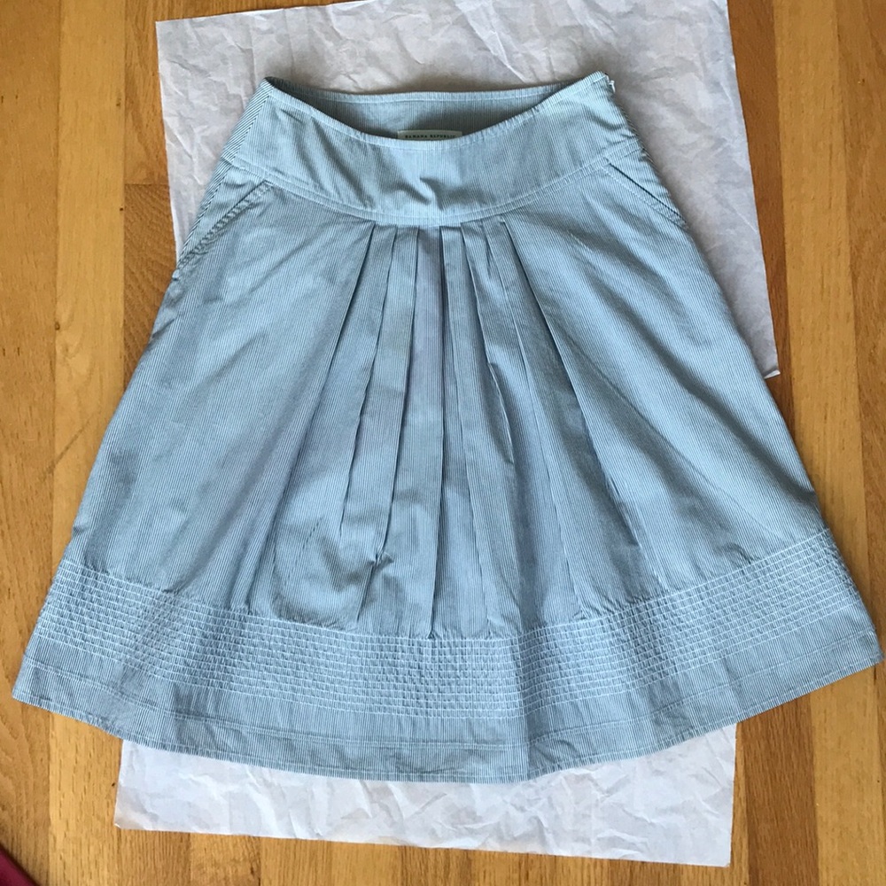Banana republic blue and white striped skirt